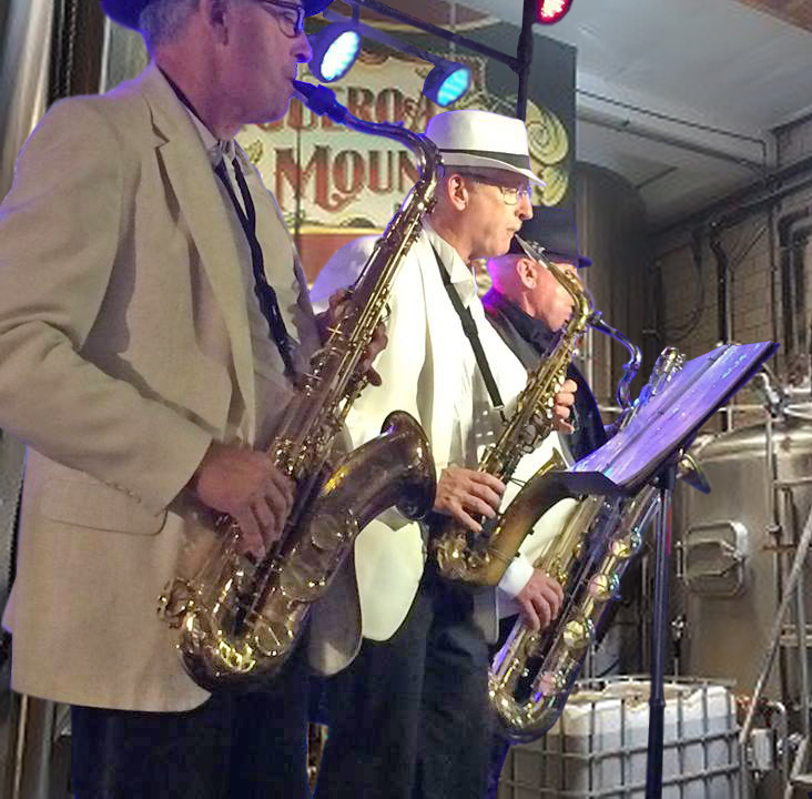 Bass player with sunburst bass guitar